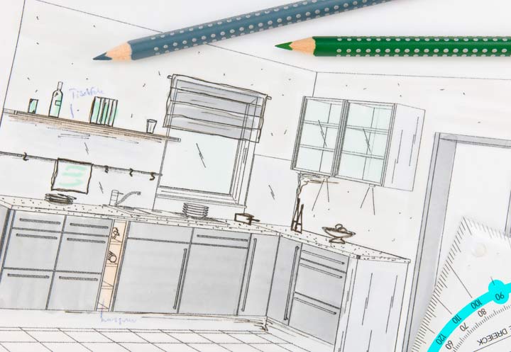 kitchen design sketchs and drawings